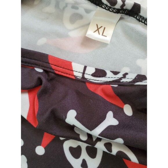 Women's Santa Skull Silky 2 Piece Pajama Set Size XL - 0283 - Picture 4 of 5